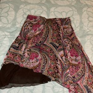 Bohemian Paisley Pink Skirt